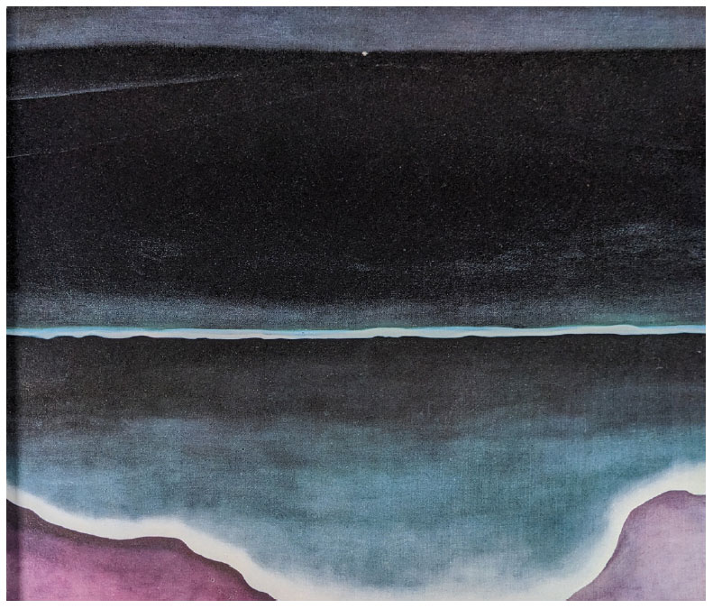night walk on the beach painting by O'Keeffe