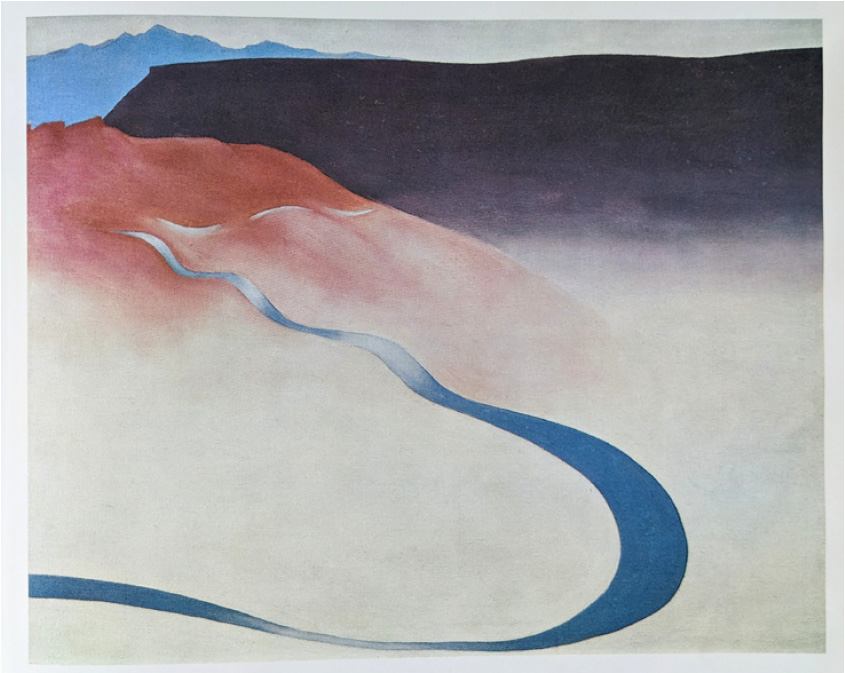 mountain road painting by O'Keeffe