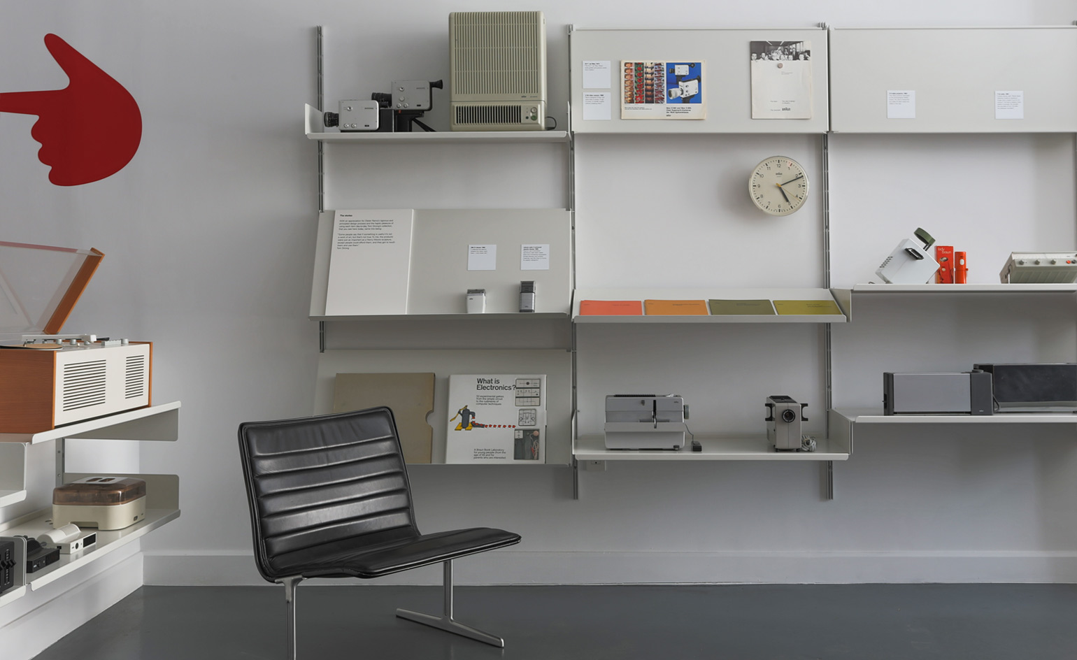 Wall display using Dieter Ram's multi-modal shelving unit
